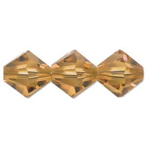 Swarovski Crystal, Bicone, Topaz (6 or 8mm)