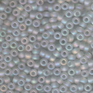 Size 6 Seed Bead, Matte Transparent Crystal AB (10gms)
