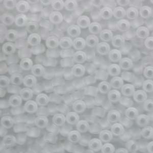 Size 6 Seed Bead, Matte Transparent Crystal (10gms)
