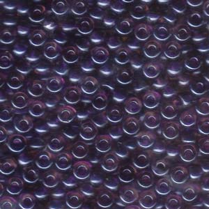 Size 6 Seed Bead, Dark Violet Lined Amethyst (10gms)