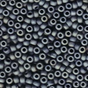 Size 6 Seed Bead, Matte Metallic Silver Grey (10gms)