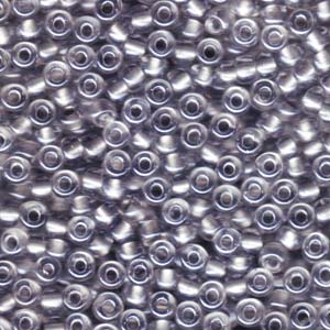 Size 6 Seed Bead, Sparkle Pewter Lined Crystal (10gms)
