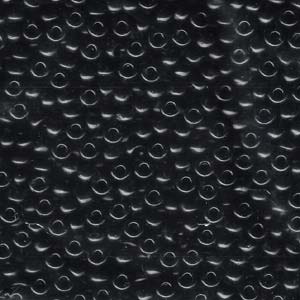 Size 6 Seed Bead, Opaque Black (10gms)