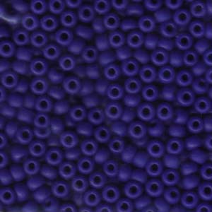 Size 6 Seed Bead, Matte Opaque Cobalt (10gms)