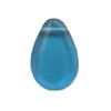 Czech Glass, Flat Pear Pendant, Aqua (12x18 or 18x30mm)