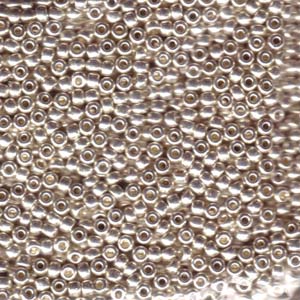 Size 8 Seed Bead, Galvanised Silver (10gms)