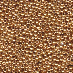 Size 8 Seed Bead, Galvanised Gold (10gms)