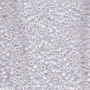 Size 8 Seed Bead, Matte Crystal AB (10gms)