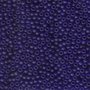 Size 8 Seed Bead, Matte Transparent Cobalt (10gms)