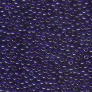 Size 8 Seed Bead, Transparent Cobalt (10gms)