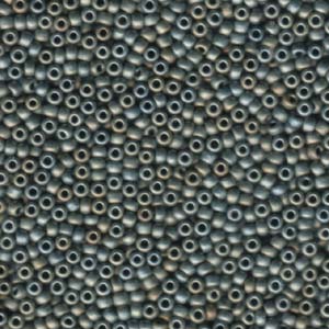 Size 8 Seed Bead, Matte Metallic Grey (10gms)