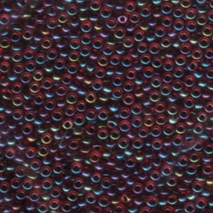 Size 8 Seed Bead, Garnet AB (10gms)