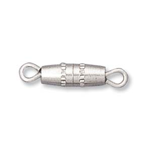 Barrel Clasp, Nickel, 18x3mm (5 clasps)