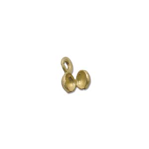 Clamshell, Gold, 3mm, Side Opening (20 pcs)