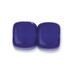 Czech Glass, Cube, Cobalt, 5x7 or 8x11mm