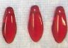 Czech Glass, Dagger Drop, Siam Red, 5x12mm (10 pcs)