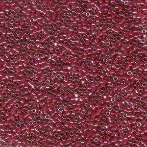 Size 11 Delica Bead, Lined Amber/Cranberry (5gms) SKU-DB283