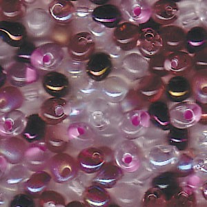 4x3mm Drop Bead Mix, Lilac (10gms)