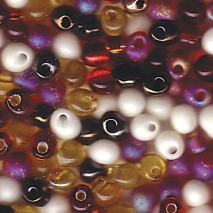 4x3mm Drop Bead Mix, Wheatberry (10gms)