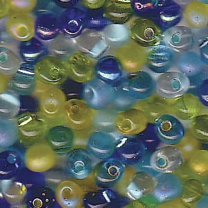 4x3mm Drop Bead Mix, Lagoon (10gms)