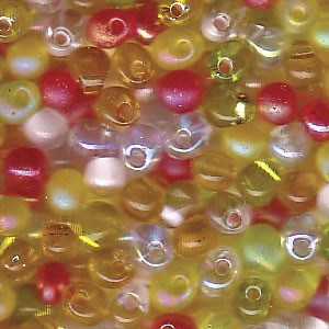 4x3mm Drop Bead Mix, Tango (10gms)