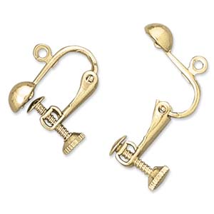 Clip Ons, Gold, 16mm (1 pair)