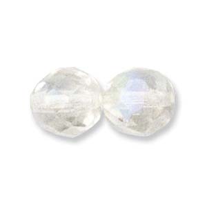 Czech Glass Facet, Crystal AB (6 or 10mm)