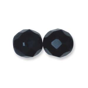 Czech Glass Facet, Jet (4, 6, 8 or 12mm)