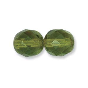 Czech Glass Facet, Olive (4, 6 or 8mm)