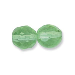 Czech Glass Facet, Mint (6 or 8mm)