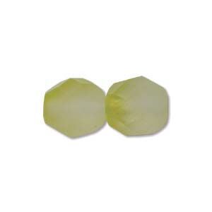 Czech Glass Facet, Lemon Matte (6 or 8mm)