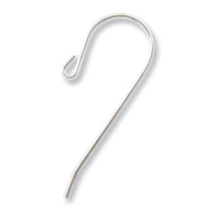 Sterling Silver Ear Wire, 24mm (1pr=$6.90, 3prs=$14.50)