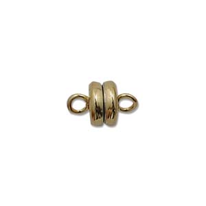 Magnetic Clasp, Gold, Barrel, 6mm (1pc=$3, 5pcs=$12.25)