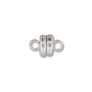 Magnetic Clasp, Silver, Barrel, 6mm (1pc=$3, 5pcs=$12.25)