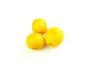 Bone Bead, Round 01, Yellow, 5-9mm (20pcs)