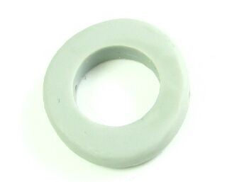 Resin, Donut Irregular, Opaque Light Grey, 25mm (10pc)