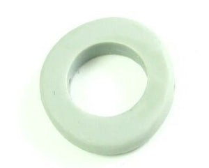 Resin, Donut Irregular, Opaque Light Grey, 25mm (10pc)