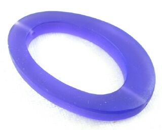 Resin, Donut Oval, Purple, 50x34mm (10pc)