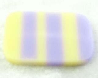 Resin, Rectangle Stripe Width, Light Yellow/Light Purple, 40x26mm (10pc)