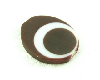 Resin, Oval Multi, Brown/White, 33x28mm (10pc)