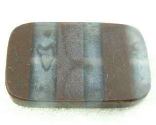 Resin, Rectangle Stripe Width, Grey/Brown, 40x26mm (10pc)