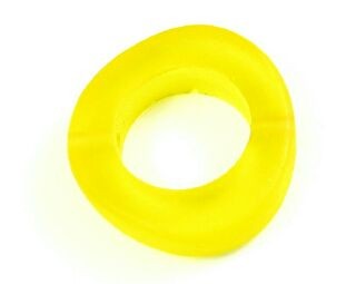 Resin, Donut Irregular, Yellow, 25mm (10pc)