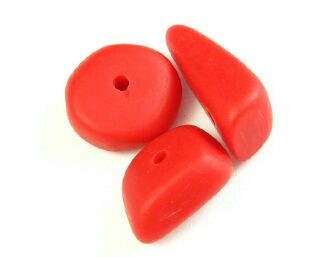 Resin, Chips Large, Coral Red, 11x16mm (20pc)