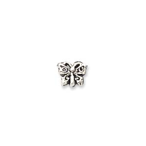 5mm Plastic Metallic Butterfly, Silver (10 pcs)