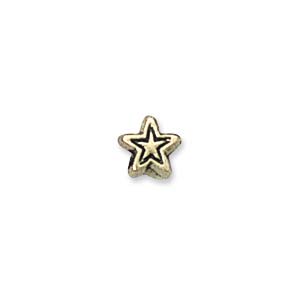 4mm Plastic Metallic Star, Gold (10 pcs)