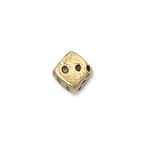 6mm Plastic Metallic Small Dice, Gold (10 pcs)