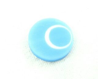 Resin, Coin Multi, Aqua/White, 20mm (20pc)