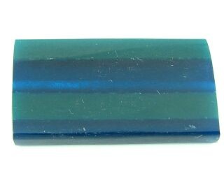 Resin, Rectangle Stripe Length, Teal, 40x23mm (10pc)