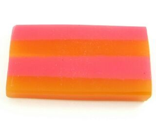 Resin, Rectangle Stripe Length, Orange/Pink, 40x23mm (10pc)
