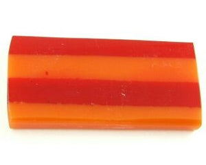Resin, Rectangle Stripe Length, Red/Orange, 40x23mm (10pc)